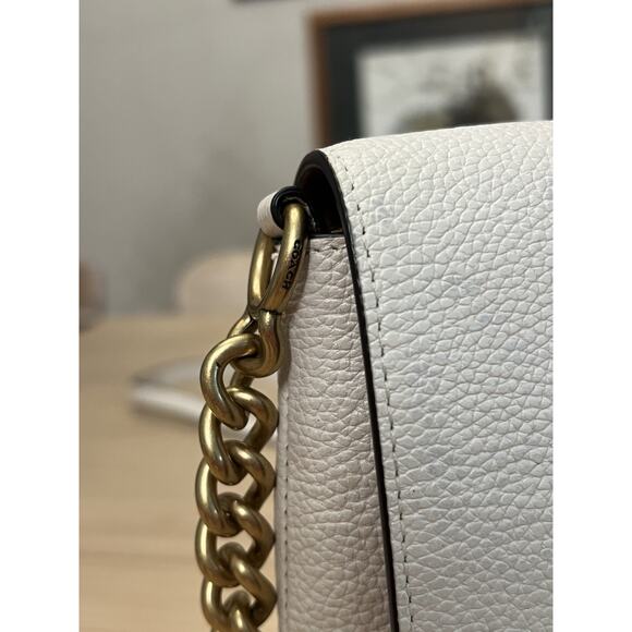 Coach Crosstown Crossbody Cream Pebble Bag Gold Chalk - Picture 7 of 14